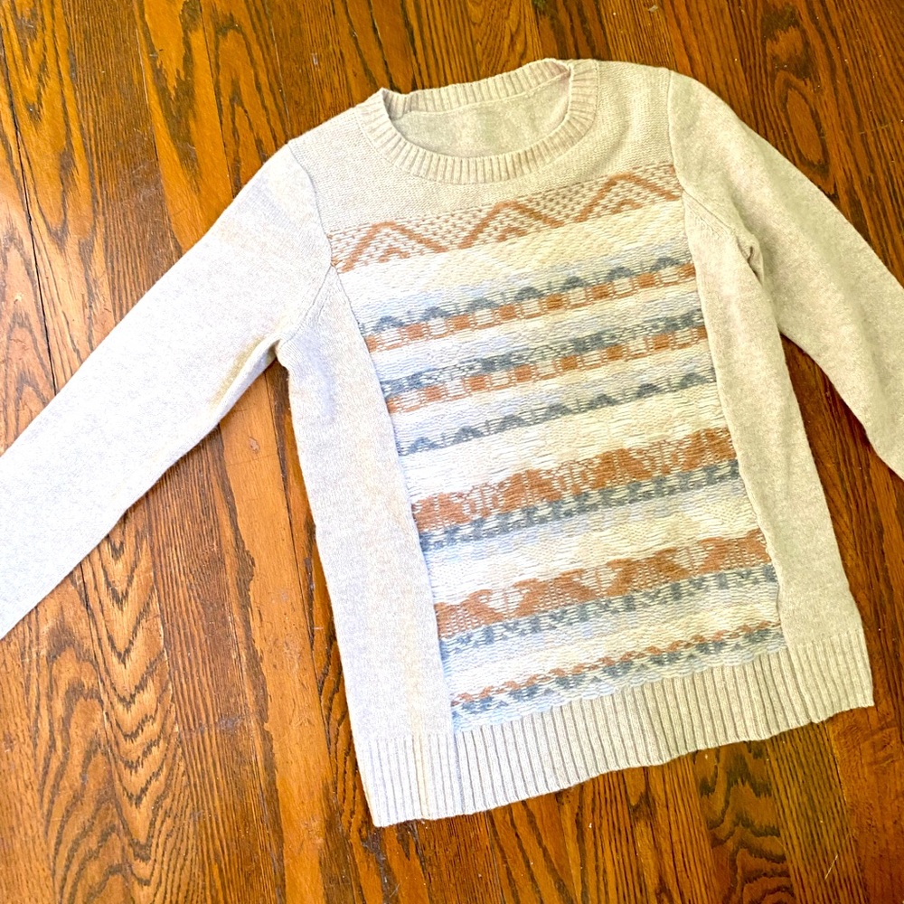 Jcrew sweater! Size small and small hole at top as shown